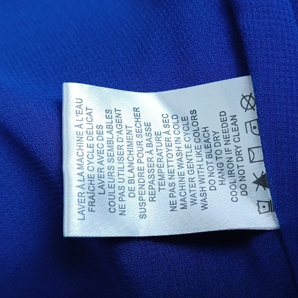 Rachel Zoe Royal Blue Satin Pull On Halter Top NEW- Sz. Sm - Picture 6 of 10